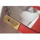 Hermes Kelly 32cm Sellier Bag In Red Epsom Leather