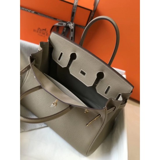 Hermes Birkin 30cm Bag In Tourterelle Clemence Leather