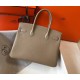 Hermes Birkin 30cm Bag In Tourterelle Clemence Leather