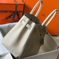 Hermes Birkin 30cm Bag In Beton Clemence Leather