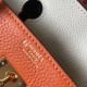 Hermes Tri-Color Birkin 30cm Bag In Orange/White/Black Clemence Leather