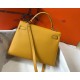 Hermes Kelly 32cm Sellier Bag In Yellow Epsom Leather