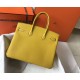 Hermes Birkin 35cm Bag In Soleil Clemence Leather