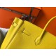 Hermes Birkin 35cm Bag In Soleil Clemence Leather