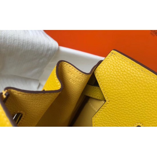 Hermes Birkin 35cm Bag In Soleil Clemence Leather