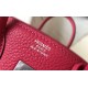 Hermes Birkin 35cm Bag In Rose Red Clemence Leather