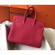 Hermes Birkin 35cm Bag In Rose Red Clemence Leather