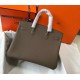 Hermes Birkin 35cm Bag In Taupe Clemence Leather