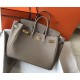 Hermes Birkin 35cm Bag In Tourterelle Clemence Leather