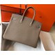 Hermes Birkin 35cm Bag In Tourterelle Clemence Leather