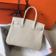 Hermes Birkin 35cm Bag In Beton Clemence Leather