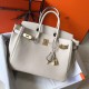 Hermes Birkin 35cm Bag In Beton Clemence Leather