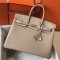 Hermes Birkin 35cm Bag In Argile Clemence Leather