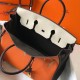 Hermes Tri-Color Birkin 35cm Bag In Orange/White/Black Clemence Leather