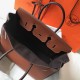 Hermes Bi-Color Birkin 35cm Bag In Brown/Black Clemence Leather