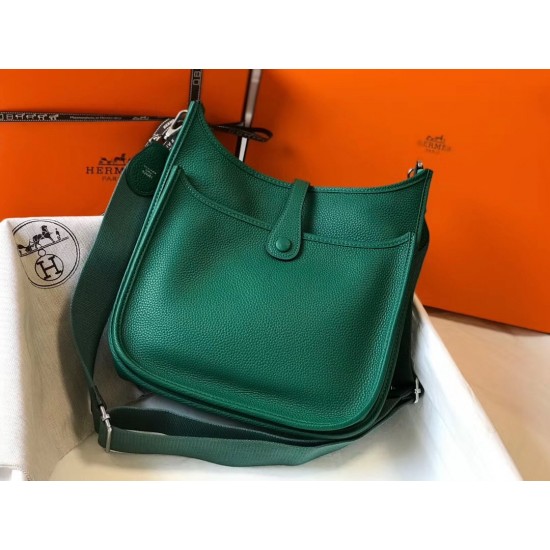 Hermes Evelyne III 29 PM Bag In Vert Vertigo Clemence Leather