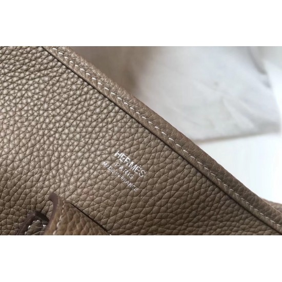 Hermes Evelyne III 29 PM Bag In Taupe Clemence Leather