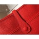 Hermes Evelyne III 29 PM Bag In Red Clemence Leather