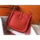 Hermes Evelyne III 29 PM Bag In Red Clemence Leather