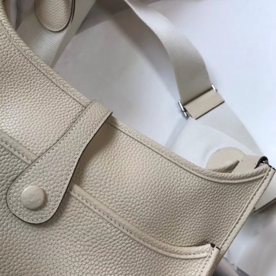 Hermes Evelyne III 29 PM Bag In Craie Clemence Leather