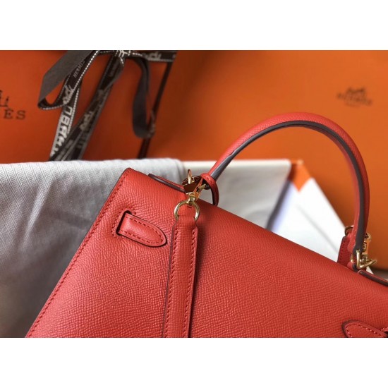 Hermes Kelly 25cm Sellier Bag In Piment Epsom Leather