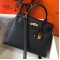 Hermes Kelly 25cm Sellier Bag In Black Epsom Leather