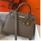 Hermes Kelly 25cm Sellier Bag In Taupe Epsom Leather