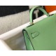 Hermes Kelly Mini II Bag In Vert Criquet Epsom Leather