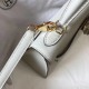 Hermes Kelly 25cm Sellier Bag In White Epsom Leather