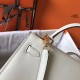 Hermes Kelly 25cm Sellier Bag In White Epsom Leather