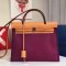 Hermes Herbag Zip PM 31cm Bag In Fuchsia Canvas