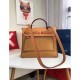 Hermes Herbag Zip PM 31cm Bag In Caramel Canvas