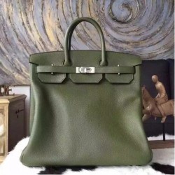 Hermes Green Haut a Courroies HAC Birkin 40cm Bag