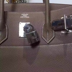 Hermes Etoupe Haut a Courroies HAC Birkin 40cm Bag