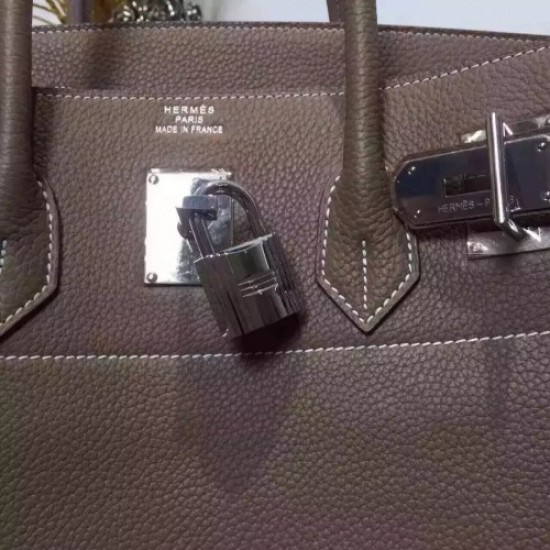 Hermes Etoupe Haut a Courroies HAC Birkin 40cm Bag