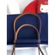 Hermes Cabag Elan Bag In Dark Blue Canvas