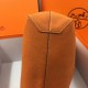 Hermes Double Sens 45cm Tote In Orange/Brown Leather