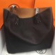 Hermes Double Sens 45cm Tote In Black/Brown Leather