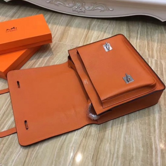 Hermes Orange Steve 35 Messenger Bag