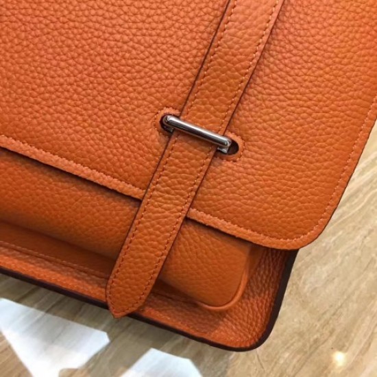 Hermes Orange Steve 35 Messenger Bag