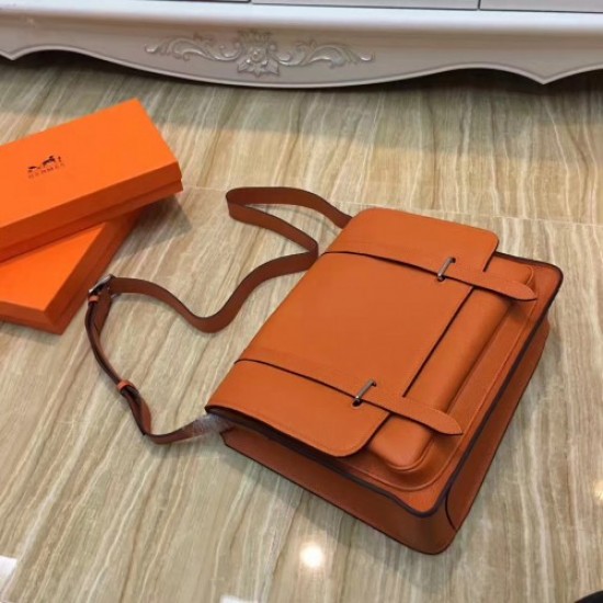 Hermes Orange Steve 35 Messenger Bag