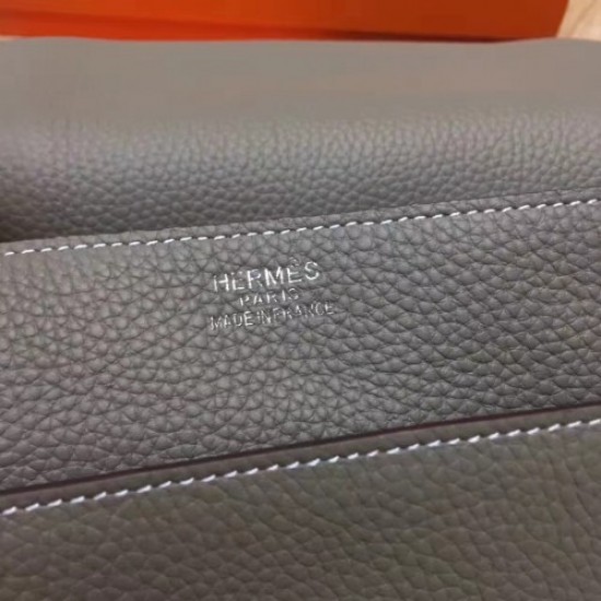 Hermes Grey Steve 35 Messenger Bag