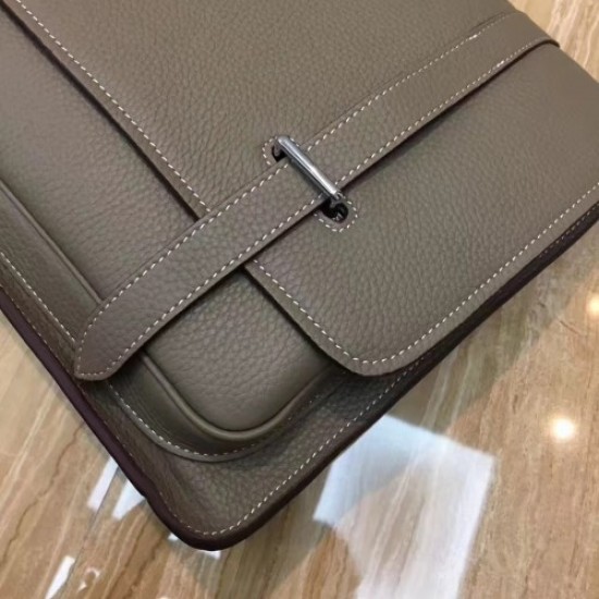 Hermes Grey Steve 35 Messenger Bag