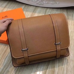 Hermes Brown Steve 35 Messenger Bag