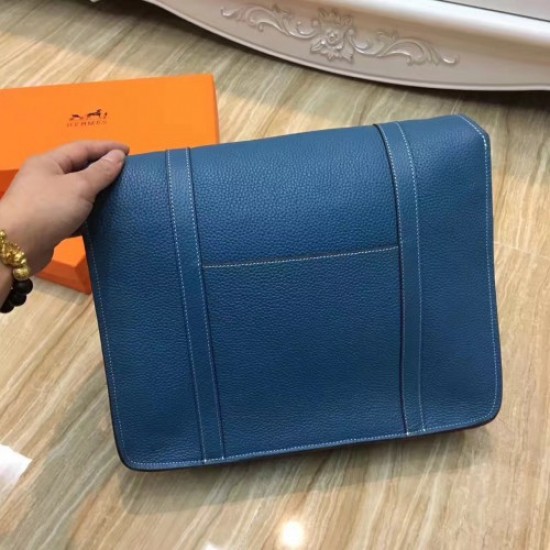 Hermes Blue Jean Steve 35 Messenger Bag