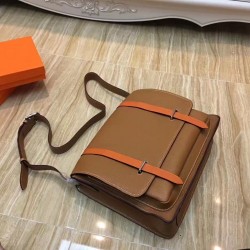 Hermes Bicolor Steve 35 Messenger Brown Bag