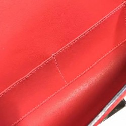 Hermes Handmade Egee Clutch In Red Swift Leather