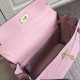 Hermes Kelly Ghillies 28cm In Pink Swift Leather