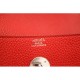 Hermes Red Clemence Lindy 34cm Bag