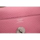 Hermes Pink Clemence Lindy 34cm Bag